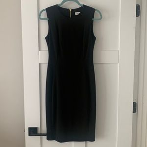 Calvin Klein black dress with gold zipper